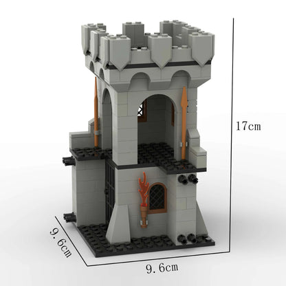 Medieval Castle Tower Building Blocks DIY Ancient City Wall Fortress Model Historical Architecture Kits for Children Adults