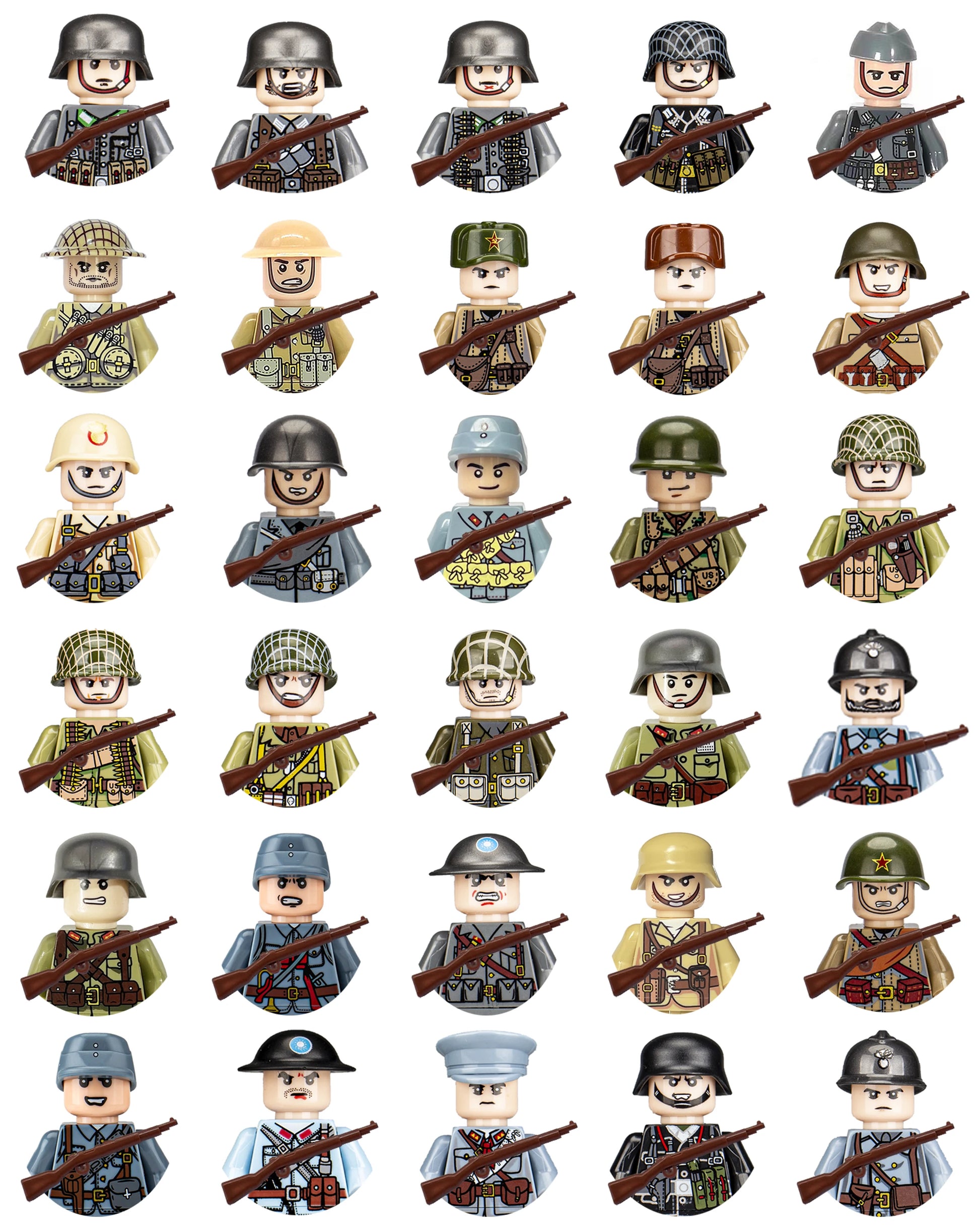 Military Building Blocks, Figures, Action Figures, Toys, Mini Dolls, Soldier Characters, Children's Toys, National Army Phalanx - CADA BRICKS®