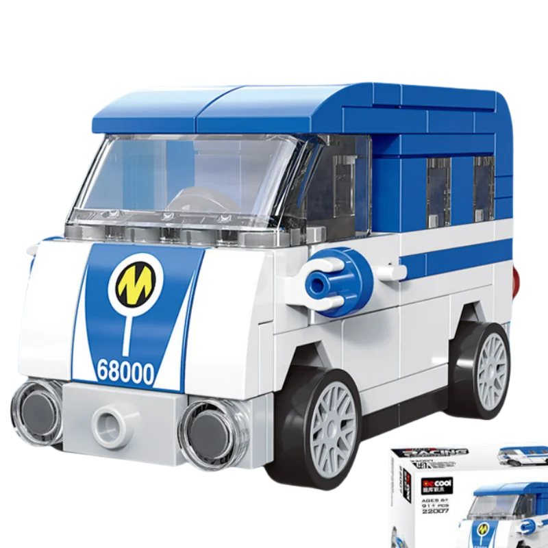 DIY Samochód wyścigowy Autobus Pojazd inżynieryjny Karetka Model z napędem pull-back Klocki Klocki Zabawki dla dzieci Chłopcy Kompatybilne z Lego