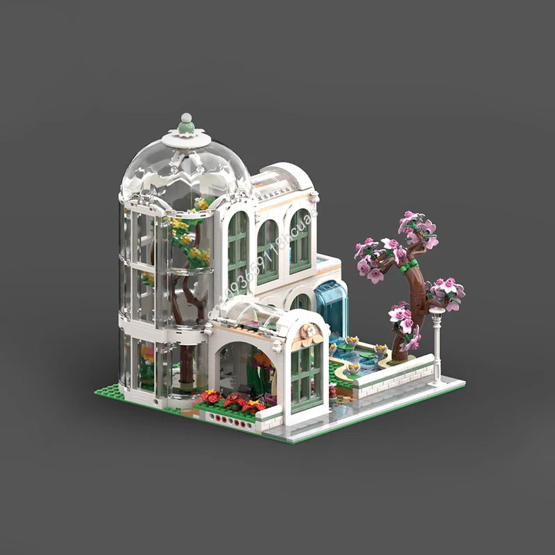 1726PCS MOC Construction Modular Botanical Garden Furniture for Display Model Building Blocks Stacking Bricks Creative