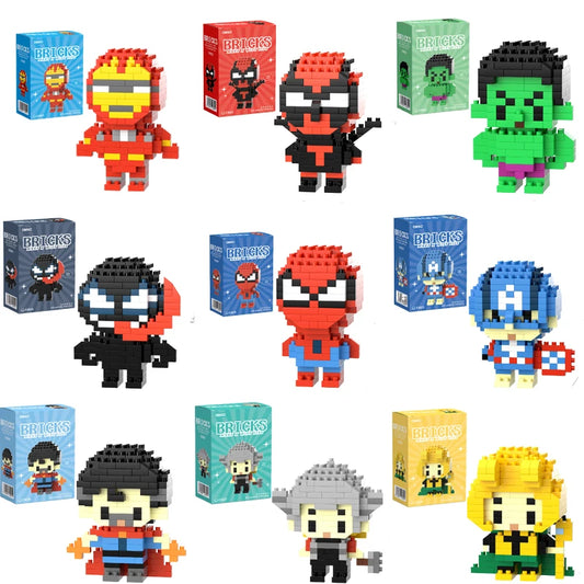 Disney Marvel Legends lega Deadpool Spider Man Building Blocks Iron Man Cartoon Character building block Toys For Children Gifts - CADA BRICKS®