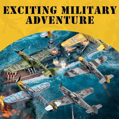 ViiKONDO Aircraft Toy Model Building Kit 1/49 WWII German BF109 Fighter Warplane DIY Assembly Fun Kid Airplane Gift Office Decor