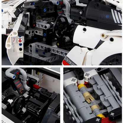 1580PCS Technical Racing Car 42096 Mechanical Group Sets Building MOC Vehicle Authentic Detail Model Car Build Display Gift Toys