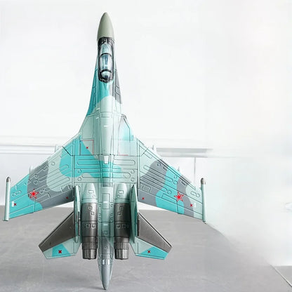 Assembled Fighter Jet Model Toy for Boys Tank Military Simulation Building Blos Gift B2 Stealth Bomber J20 Su35 Ghost
