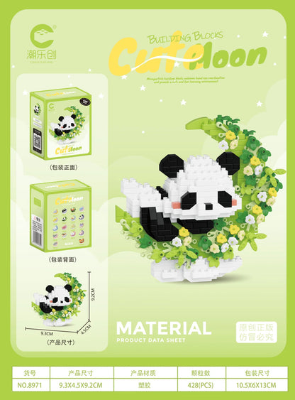 Mini Dog Cat panda raccoon Cute Pet Small Building Block Model Series Ornaments Children's Toy Christmas Birthday Gifts for Kids - CADA BRICKS®