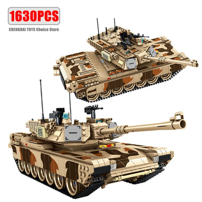 WW2 Military Leopard 2A4 Battle Tank Series Building Blocks Brick Model MOC Army Weapon Boy Set Kid Toy Childrens Christmas Gift