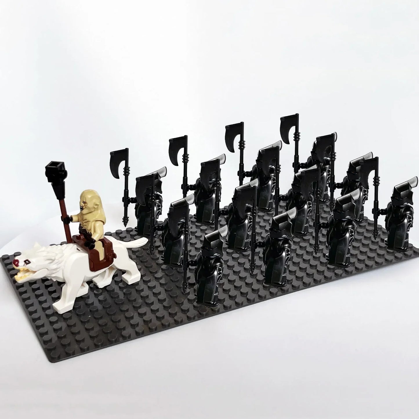 13pcs Castle Knight Rohan Azog Orcs Half-Beast Human Army Elf Guards Roman Solider Minifig Building Block Toys for Kids