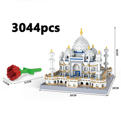 MOC City Mini Bricks Taj Mahal Światowej Sławy Architektura Mikro Model Indie Klocki Kreatywne Zestawy Zabawki Dla Dzieci Chłopiec Dorosły Prezent