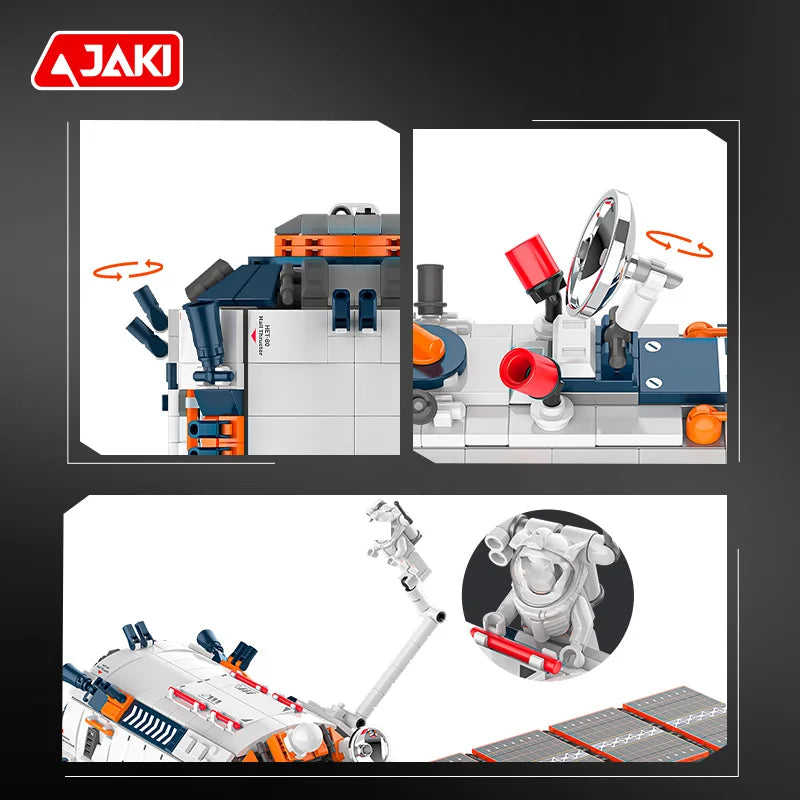 JAKI space exploration series space station core module building block model assembly boys building toy birthday gift