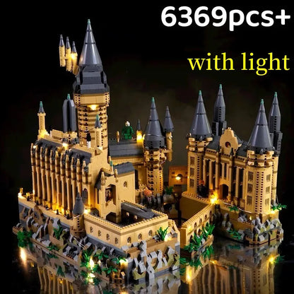 Mikro klocki Miasto Kreatywny średniowieczny magiczny zamek Seria Szkoła Architektura Pałac Model Klocki Prezenty Zabawki do montażu dla dzieci