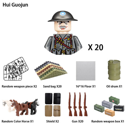Military Building Blocks, Figures, Action Figures, Toys, Mini Dolls, Soldier Characters, Children's Toys, National Army Phalanx - CADA BRICKS®