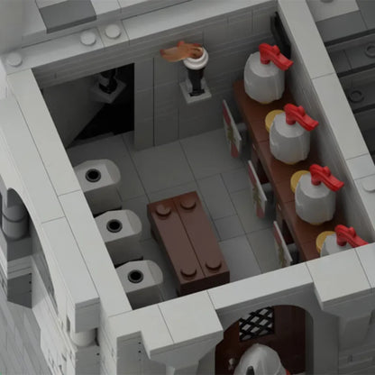 MOC The Highstone Fortress Lion Kingdom Street View Castle Architecture Building Blocks Model Toys Bricks Aldult Children's Gift