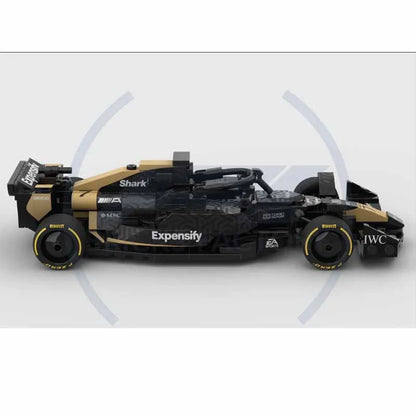 MOC-223044 KICK SAUBER APXGP F1 Racing Building Blocks – 314PCS Checkered Car with Stickers