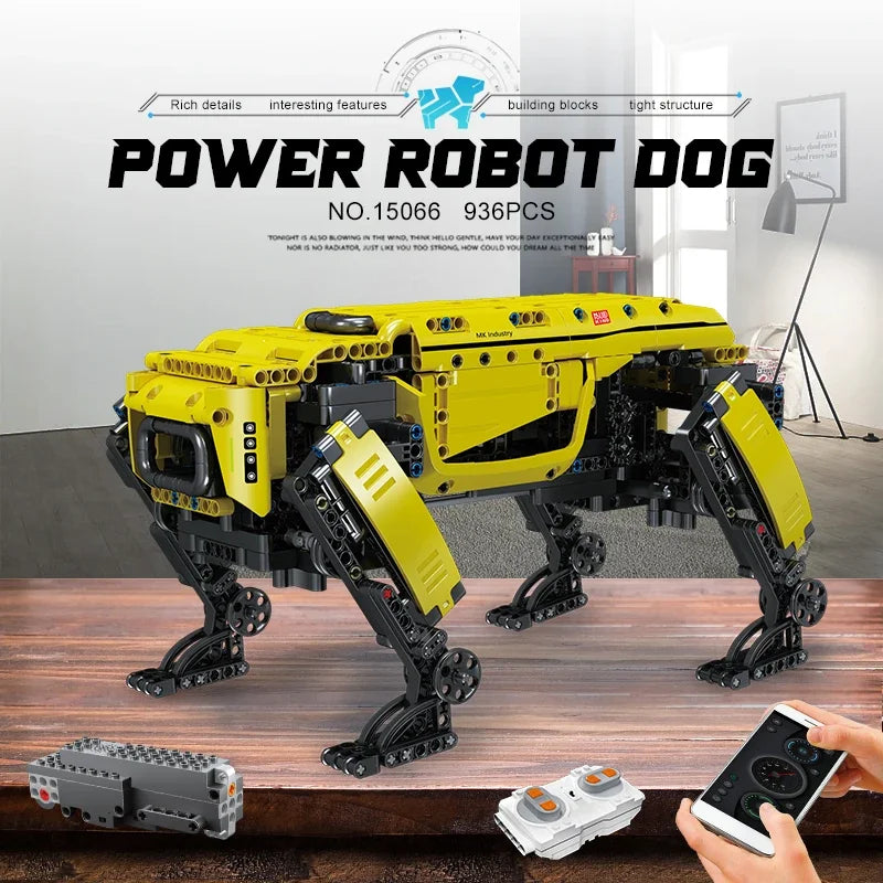Mould King 15066/15075 Technical Robot Toys – Motorized Boston Dynamics Big Dog Model Alphadog Building Blocks Kid Gift