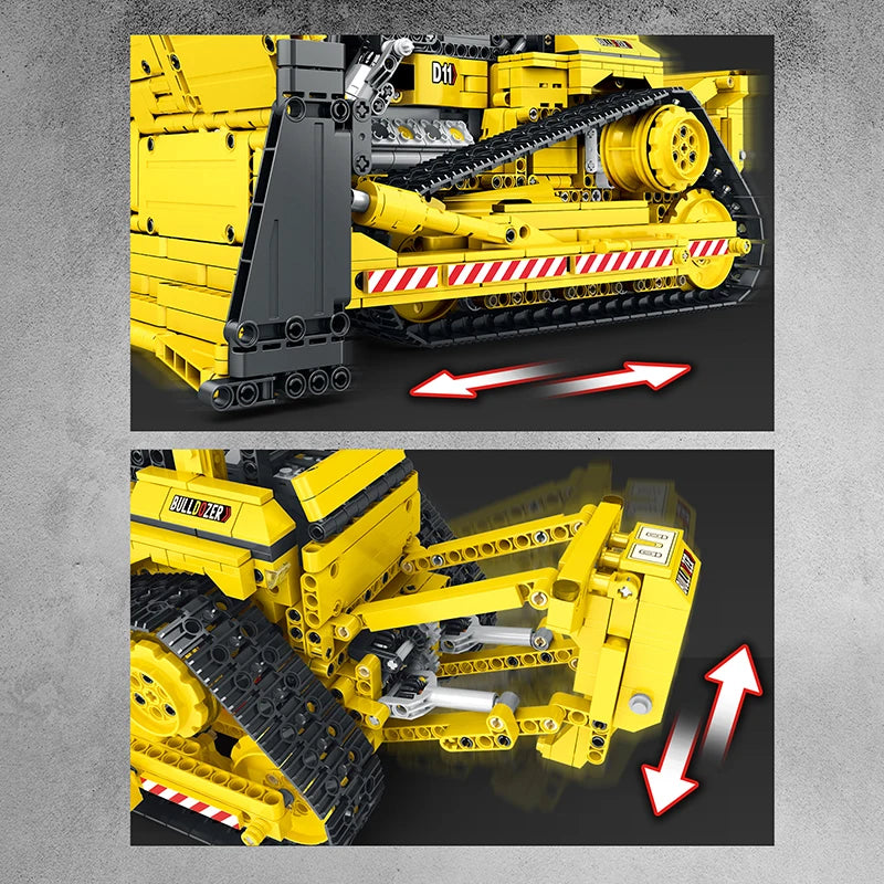 Technical Car APP Remote Control Moter Power Mechanical Bulldozer Building Blocks Brick Engineering Truck Toys Kid Moc Set Gifts